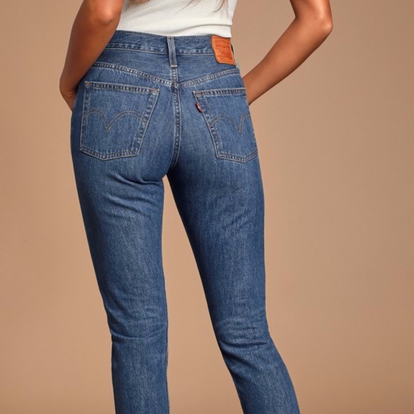 Levi's 501 Skinny Distressed Medium Wash Jeans - Picture 2 of 5